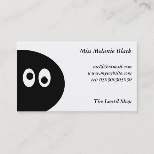 Black Pea Man Business Card