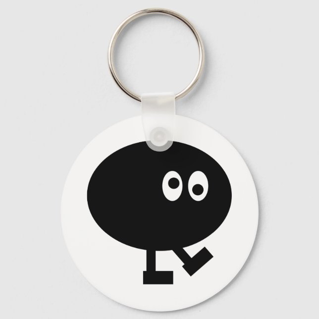 Black Pea Man Key Ring (Front)