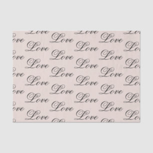 Black Peach Blush Love Always Wedding Tissue Paper
