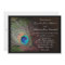 Black Peacock Feather w/Moss Wedding Invitations