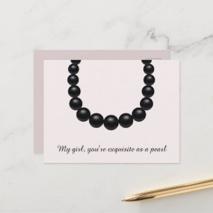 Black Pearl Necklace Printed Postcard