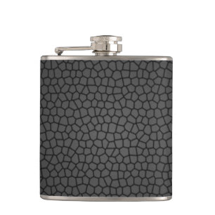 Black Pebbled Design Flask