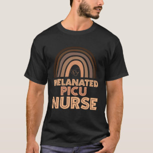 Black Peds Intensive Care Unit Nurse Week Melanate T-Shirt