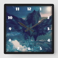 Black Pegasus Emerging From The Sea