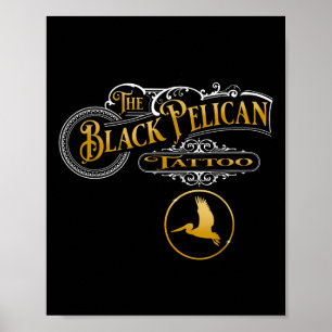 Black Pelican Tattoo Shop  Poster