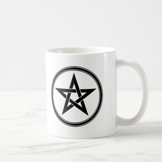 black pentacle coffee mug (Right)