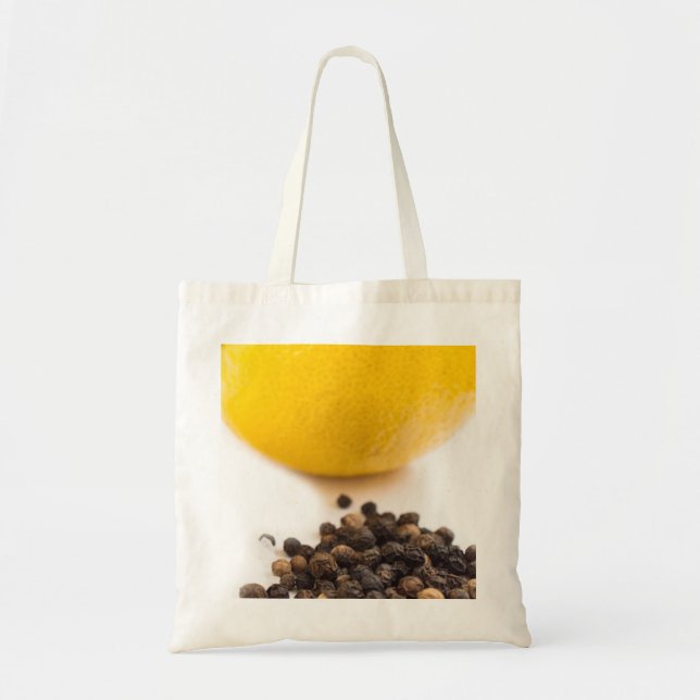 Black pepper and lemon tote bag (Front)
