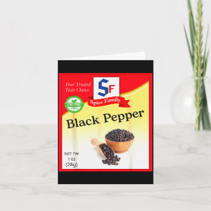Black Pepper Condiment Costume Holiday Sce Group C Card