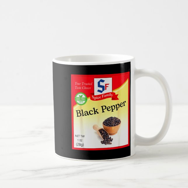 Black Pepper Condiment Costume Holiday Sce Group C Coffee Mug (Right)