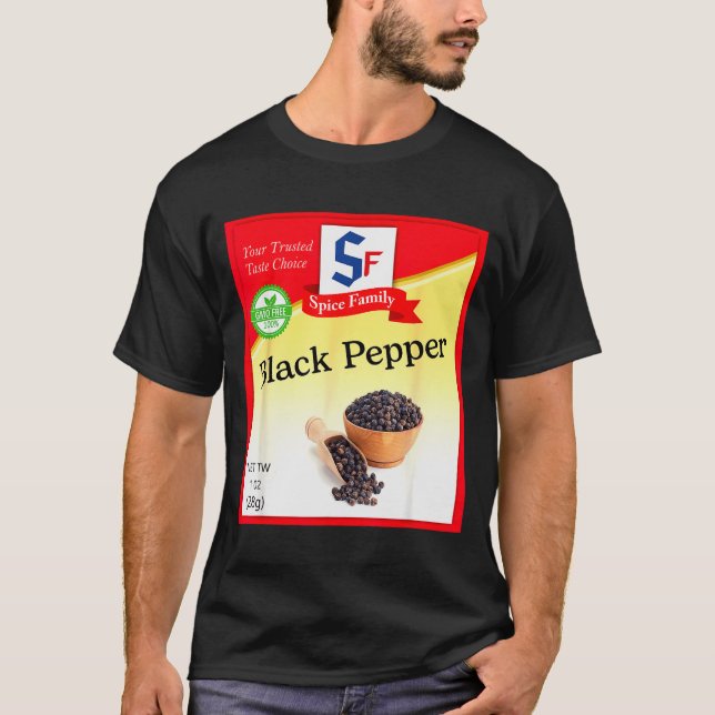 Black Pepper Condiment Costume Holiday Sce Group C T-Shirt (Front)
