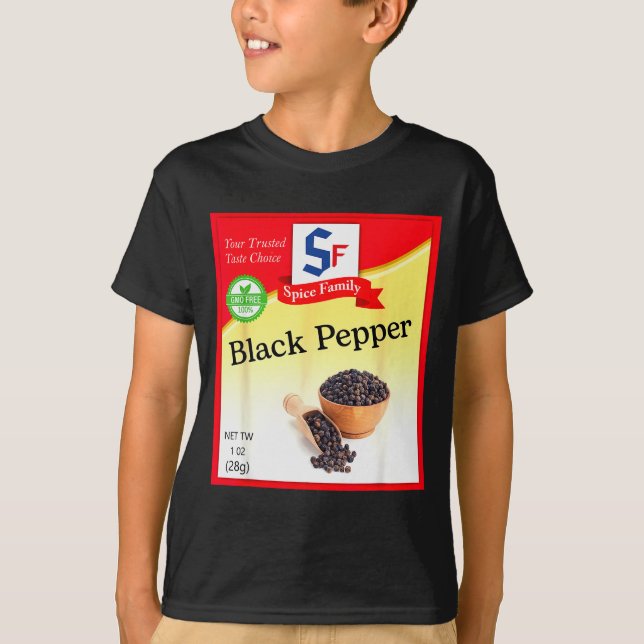 Black Pepper Condiment Costume Holiday Sce Group C T-Shirt (Front)