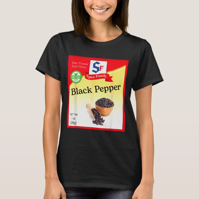 Black Pepper Condiment Costume Holiday Sce Group C T-Shirt (Front)