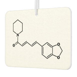 Black Pepper Piperine Molecular Chemical Formula Car Air Freshener