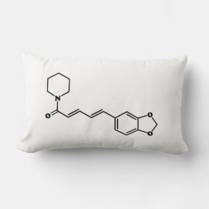 Black Pepper Piperine Molecular Chemical Formula Lumbar Cushion