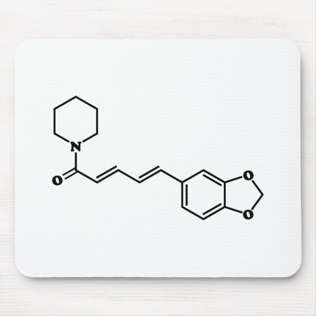 Black Pepper Piperine Molecular Chemical Formula Mouse Mat (Front)