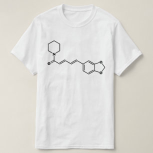 Black Pepper Piperine Molecular Chemical Formula T-Shirt