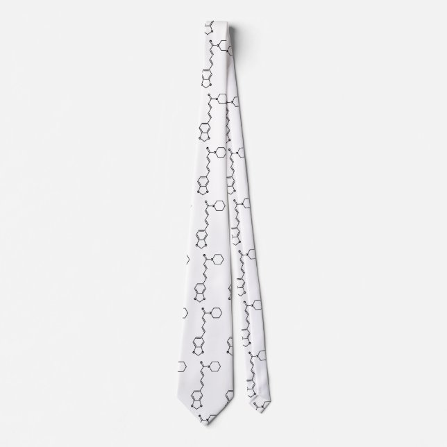 Black Pepper Piperine Molecular Chemical Formula Tie (Front)