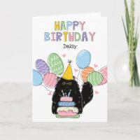 Black Persian Cat Longhair Birthday Party