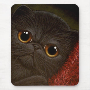 BLACK PERSIAN KITTEN CAT Mousepad