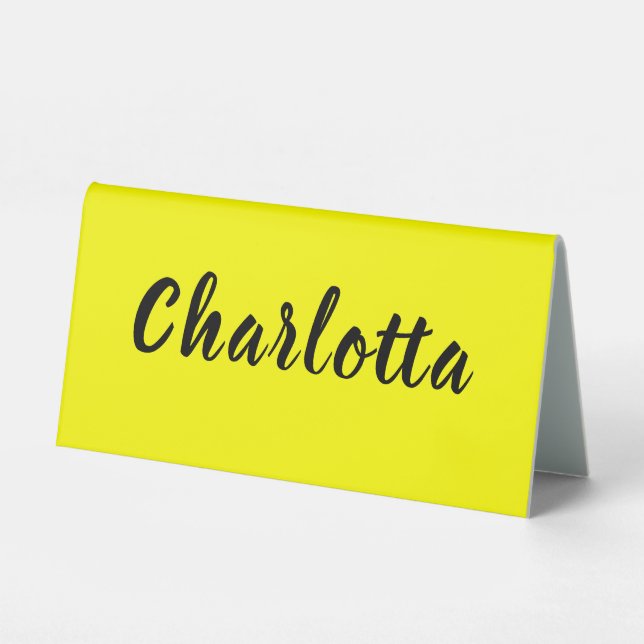 Black Personalise Name | Neon Yellow Colour (Front)