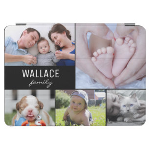 Black Personalised Family photo collage iPad Air Cover