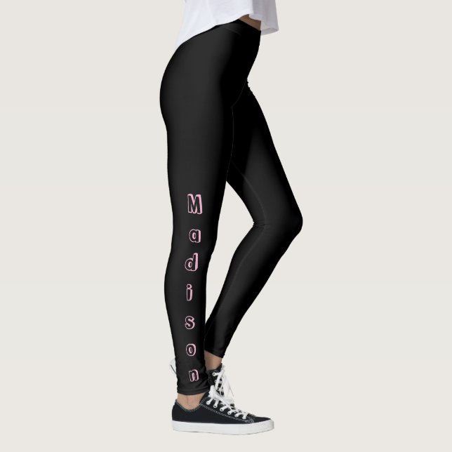 Black Personalised Leggings (Right)