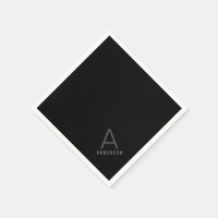 Black Personalised Monogram Name Paper