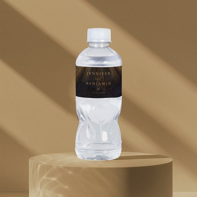 Black Personalised Water Bottle Labels Waterproof (Creator Uploaded)