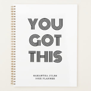 Black Personalised YOU GOT THIS Motivational Pl Planner