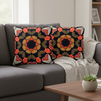 Black Petals Cushion