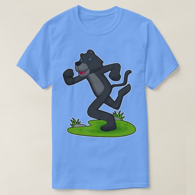 Black Phanter Running Fitness T-Shirt (Design Front)