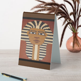 Black Pharaoh King Brown Designer Crochet Print