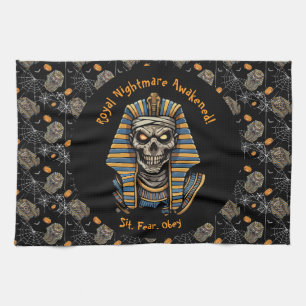 🖤 Black Pharaoh Mummy Kitchen Towel 🎃