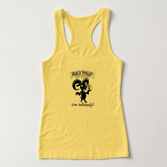 Black Phillip Butter goat tank ladies - yellow
