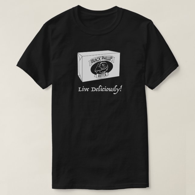 Black Phillip Butter tshirt black (Design Front)