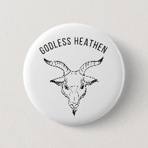 Black Phillip Godless Heathen Button