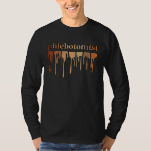 Black Phlebotomist African American Phlebotomy T-Shirt