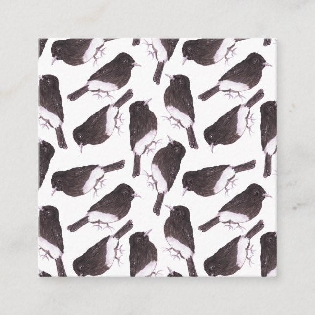 Black phoebe watercolor birds enclosure card (Front)