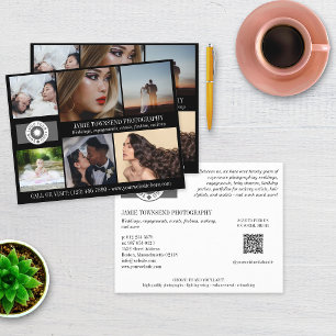 Black Photo Collage Logo Professional Photographer Flyer