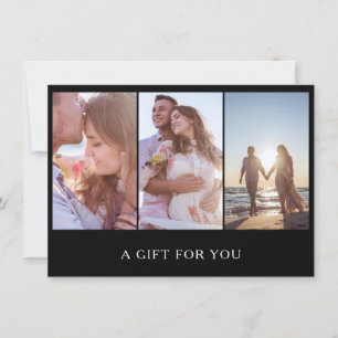 Black Photo Collage Photography Gift Certificate
