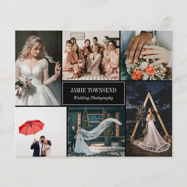 Black Photo Collage Professional Photographer Flyer (Front)