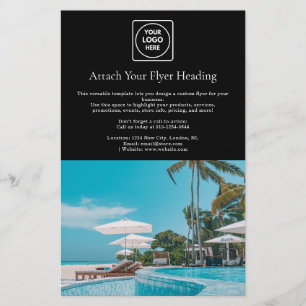 Black Photo Flyer   Custom Stylish Modern Business