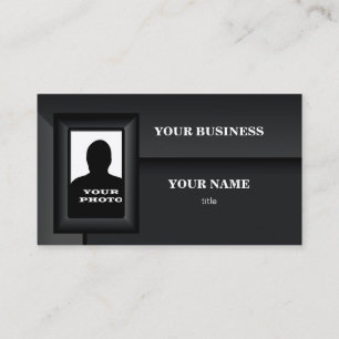 Black Photo Frame Template Business Card