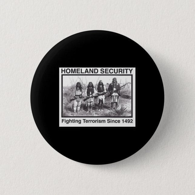 Black Photo Indian Homeland Security 6 Cm Round Badge (Front)