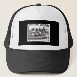 Black Photo Indian Homeland Security Trucker Hat
