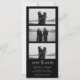Black Photo Strip Wedding Save The Date