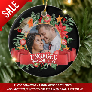 Black PHOTO Vintage Tree Decoration Personalised