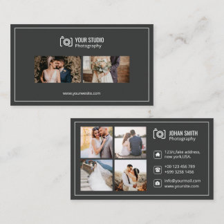 Black Photographer Business Card Template