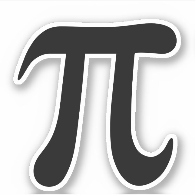 Black pi symbol stickers (Front)