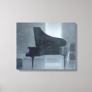 Black piano 2004 canvas print